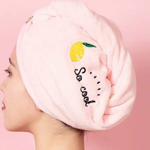 1pc Women Girl's Shower Cap Towel,Bath Hats for Women,Dry Hair Cap,Quick Drying,Soft for Lady Turban Head Pink