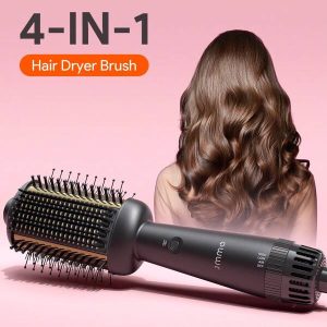 JMMO Blow Dryer Brush,4-IN-1 Hair Dryer Brush,Double-Sided Styling Hot Air Comb,Quiet & Strong Wind Volumizing & Straightening For All Hair Types Drying Straightening Curling Salon,Beauty & Personal Care Necessary Instruments - US Plug Black