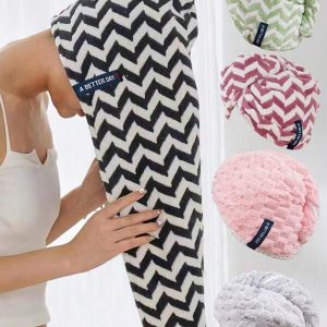 1pc Coral Velvet Women's Hair Drying Cap, Super Absorbent, Soft, Fashionable Turban For Quick Drying Multicolor