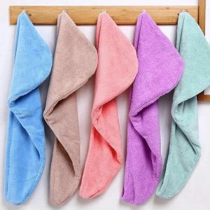 1 Set/5 Pcs Colorful Women's Dry Hair Caps: Quick Dry Microfiber Towel Caps, Strong Absorbency, Maximum Drying Of Hair! Hats, Hair Caps, Headbands, Pink, Blue, Purple, Pea Green, Brown Multicolor