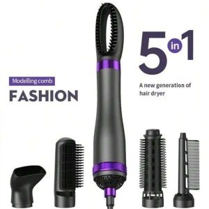 1set Professional Hot Air Brush, Multifunctional High Power Hair Dryer Brush, One-Step Hot Air Brush For Drying, Straightening, Volumizing, Holiday Gift Mother's Day Gift US A Type Plug(110-127V)