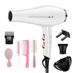 Hair Salon Household High-Power Hair Dryer, Hair Salon Quick Drying Cold Hot Air High Wind Power Hair Dryer US B Type Plug(110-127V)