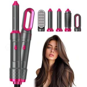 5 In 1 Hair Dryer Brush Air Styling,High Speed Negative Ionic Hair Dryer Fast Drying,Multi Hair Styler With Air Curling Iron,Volumizing,Smoothing US A Type Plug(110-127V)